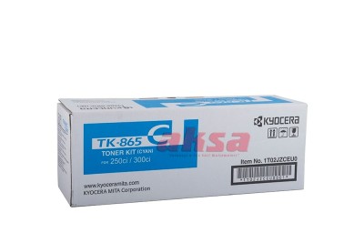 KYOCERA TK-865 Orijinal Cyan Toner 12K 1TO2JZCEUO   Taskalfa 250ci, Taskalfa 300ci, Taskalfa 350ci