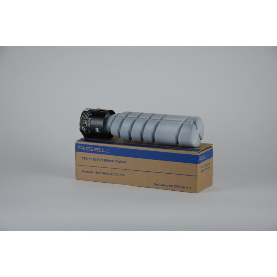 MINOLTA TN-116, TN-118 Reel Toner  280 gr   BIZHUB 164/ 165/ 184/ 195/ 215/ 7718  INEO 164/ 165/ 184/ 195/ 215/ 7718