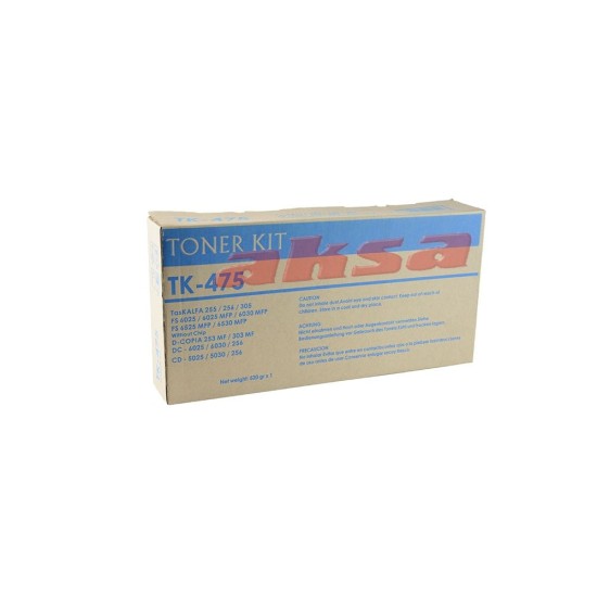 KYOCERA TK-475 Reel Toner ( 520 GR)   FS 6025, 6030, 6525, 6530MFP, Taskalfa 255, 255B, 256, 305 KOLİ 10'LU  UTAX CD 256, 5025, 5030, TA 256, 6025, 6030 (Chip Farklı)