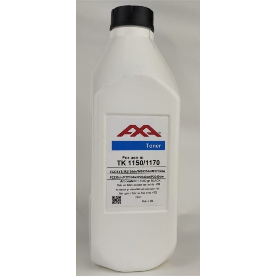 KYOCERA TK-1150, TK-1160, TK-1170  AA TONER  1kg Şişe   ECOSYS M2135dn; ECOSYS M2635dn