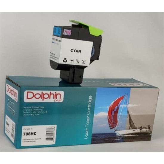 LEXMARK 708HC Dolphin Cyan Toner 3K CS310n/dn/CS410e/de/dte/CS510de/dhe/dthe