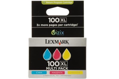 Lexmark 14N0850 - 100XL CMY Üçlü Paket Yüksek Kapasiteli Renkli Kartuş Seti