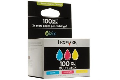 Lexmark 14N0850 - 100XL CMY Üçlü Paket Yüksek Kapasiteli Renkli Kartuş Seti