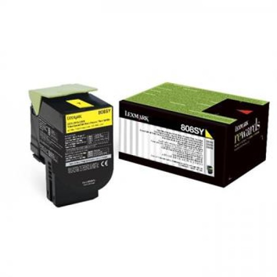 Lexmark 80C8SY0 Sarı Toner